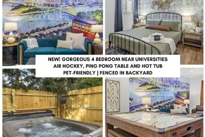 Image de Gorgeous 4bd near universities Hot tub + Games
