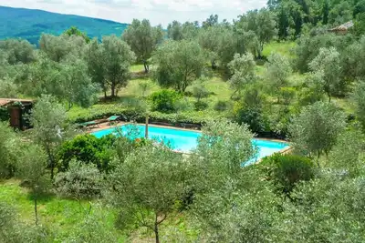 Image de Appartement 'Casa Rosa A Murlo' avec piscine partagée, Wi-Fi et climatisation