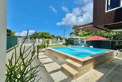 Beach Vibes: Pool w. Waterfall, Beach by El Yunque