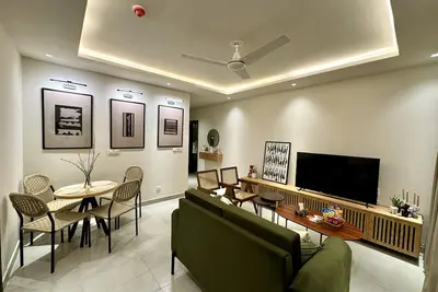 Image de BlueOak Residences - 2bhk Apartment - Smart Tv, Bath tub, Kitchen, Wifi.