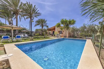 Maison de vacances 'Buganvilla Es Trenc' avec piscine privée, Wi-Fi et climatisation