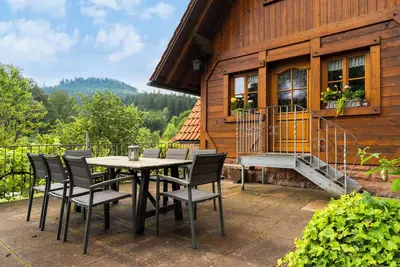 Image de Maison de vacances 'Hexenhäuschen' avec vue sur la montagne, terrasse privée et Wi-Fi
