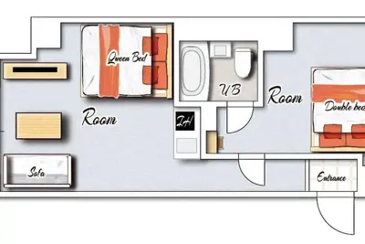 Image de Deluxe Room 1 double bed  1 queen bed with kitc / Miyazaki Miyazaki