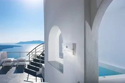 Image de Venetian-Style Santorini Villa | 1 Bedroom | Villa Astroglia | Beautiful Caldera Sea Views & Private Jacuzzi | Fira