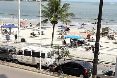 Image de Apartamento Pé na Aréia-praia do Gonzaguinha Ambientes com Vista Panorâmica