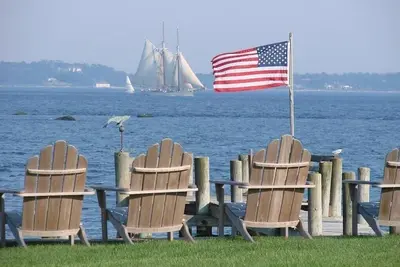 Oceanfront home with private dock & large yard\n\n