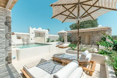 Image de Maison de vacances 'Kyparissi Country House' avec vue sur les montagnes, Wi-Fi et climatisation