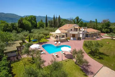 Image de Wonderful Rural Zakynthos Villa | Beautiful Large Estate | Villa Macheradou | Private Pool & Tennis Court