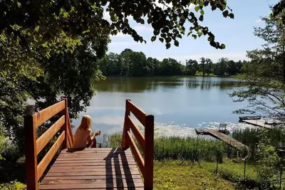Image de Domek uroczo położony we wsi Drynki, przy jeziorze Pozorty. Osada 4-ech domków
