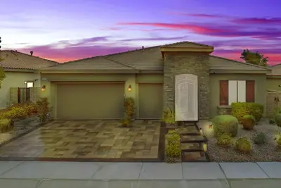 Indio Oasis with refreshing swimming pool and backyard fun, pet friendly.