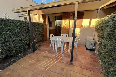 Image de Villa T2 mezzanine climatisée avec piscine, proche plage - La Franqui