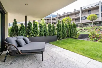 Image de Appartement de vacances \"Domizil Sonnengold\" avec vue sur la montagne, terrasse privée et Wi-Fi