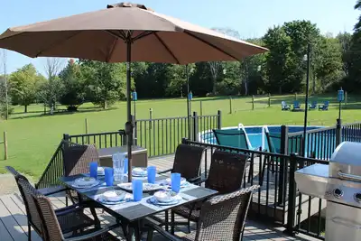 Finger Lakes House has private Pool, Fire Pit & Extra Amenities in Hammondsport