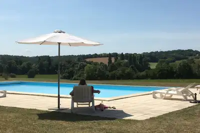 Image de Rural converted farmhouse with heated pool and tennis court near popular village