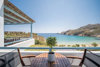 Image de Maison de vacances 'Psili Ammos' avec terrasse privée, balcon et climatisation