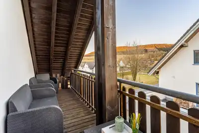 Image de Appartement 'Ferienwohnung Rinke' avec vue sur la montagne et balcon