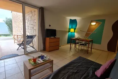 Image de Grand F2 clim, wifi, lave linge, vue mer résidence *** piscine, mer à pied