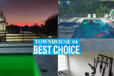 Gym+Pool+Hottub+3 Lounge Areas-#4 Airport 10 mins 2 Bed 2. 5 Bath Townhouse #4.