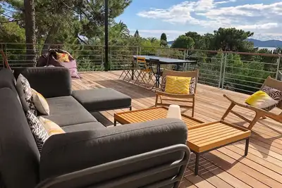 Image de Villa vue mer à 50m de la plage, piscine chauffée dans Domaine de Cala Rossa