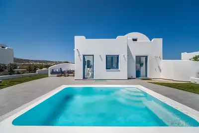 Beautiful Santorini Villa | 2 Bedroom Villa | Private Pool & Magical Sea Views | Karterados