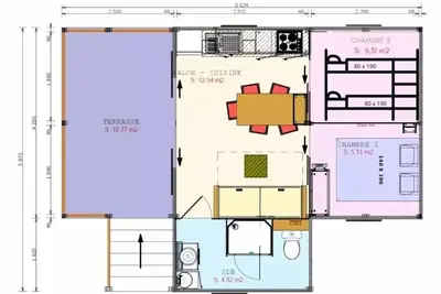 Image de Cosyflower Premium 38 m² - 2 chambres - Tv + Draps + Serviettes 4 personnes