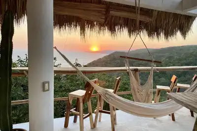 Image de Casa con Palapa y Vista a la Increíble Playa del Pacífico en la Costa Oaxaqueña