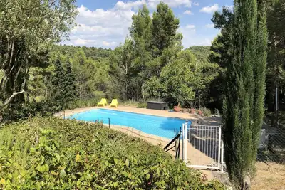 Image de Chalet climatisé 'Refuge Nature'. Piscine Privee. Pleine nature, calme absolu!