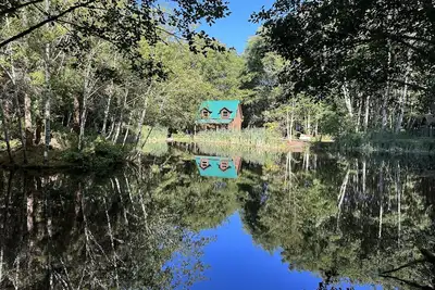 Image de Lower Twin Cabin - 34 beautiful private acres of forest, meadows and riverfront.