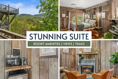 Image de Wood-Paneled Room | 4-Poster Bed | Smoky Mountain Stay
