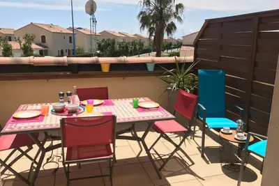 Image de Grandes Bleues, Appartement T3 duplex, Piscine, Narbonne Plage
