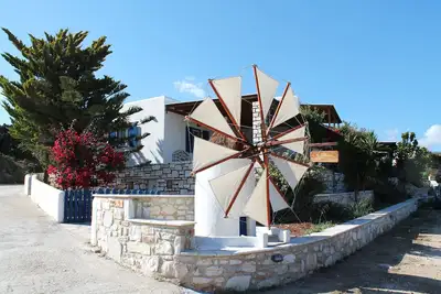 Image de Maison de vacances \"Maria's Village Villa Anemomylos\" avec vue sur la mer, terrasse privée et Wi-Fi