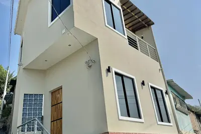 Luxury modern home with ocean balcony view