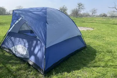 Large Campsite w/ 6-person Tent on Peaceful Mini-Farm F3