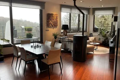 Image de appartement au calme dans un cadre de verdure