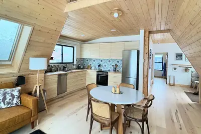 Stylish Nordic A-frame in Downtown Victor