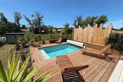 Image de Cottage Moliets-et-Maa proche Océan, avec piscine, Cottages 6 pers avec piscine