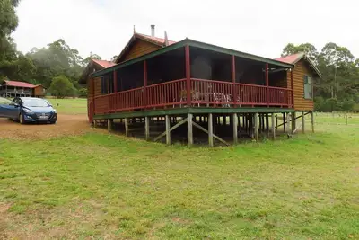 Image de Cabins nestled in 170 acres of old growth forest near the Valley of the Giants.