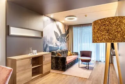 Image de Appartement de vacances \"Hotel Zum Schwanen - 1\" avec vue sur les montagnes, balcon et Wi-Fi