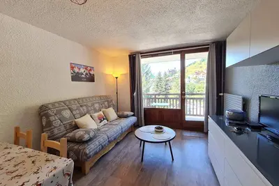 Image de Studio rénové 4 pers, balcon, près des pistes