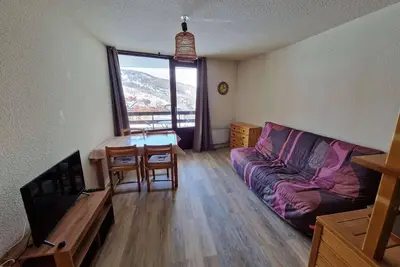 Image de 200m du centre station, 5ème étage, balcon, télévision, 26m², Risoul