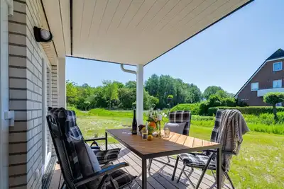 Image de Kleine Perle - Infrarotsauna, Kamin, Vollbad, Terrasse, Nordsee- und Strandnah