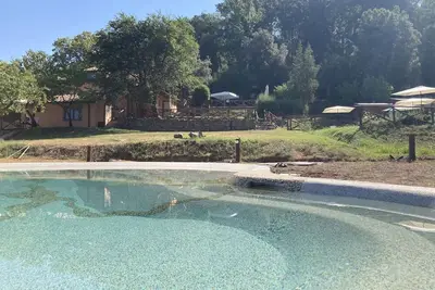 Image de Appartement dans une maison de vacances avec climatisation, piscine, Wifi, Tv, patio, parking