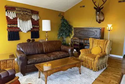 Image de Ocean view 70s-themed home with beach access, grill, funky interior, & W/D