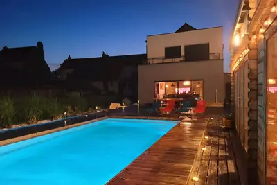 Image de Villa Oriel à Neufchâtel-Hardelot (villa grande capacité) avec piscine privée