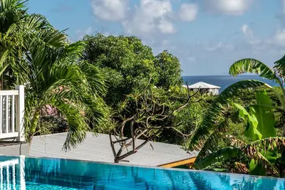 Image de Villa Ti'Punch vue mer depuis la piscine à débordement