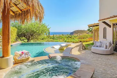 Oceanfront Retreat with Private Pool & Hot Tub