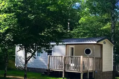 Image de Mobil home Standard 31m2 (3 Schlafzimmer) + Tv + integrierte Terrasse bedeckt mit 9m2 6 Personen