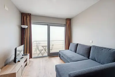 Image de Studio confortable avec vue sur la mer et la plage