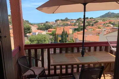 Image de Collioure, appartement 53 m2, vue panoramique  résidence avec piscine et parking