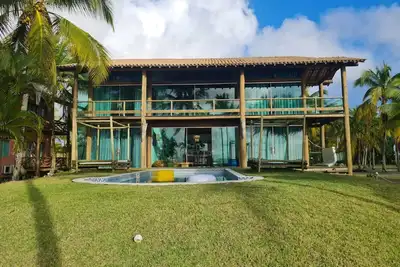 Image de Linda Casa de Praia na Exuberante Ilha do Contrato em Frente a Barra Grande Ba